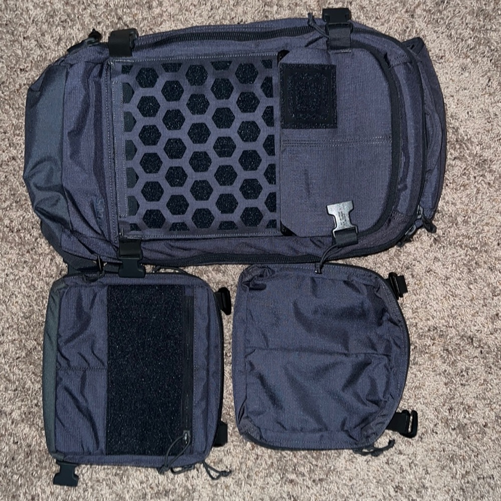 5.11 AMP Backpack with Utility and Admin Gear Sets. Like new!